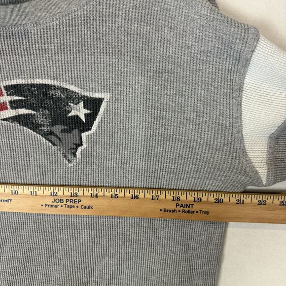 NFL Vintage Collection Reebok Shirt New England Patriots Mens Gray Long Sleeve - Picture 9 of 10